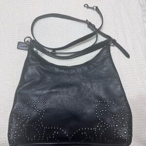 Coach Black Crossbody Bag with Studded Design